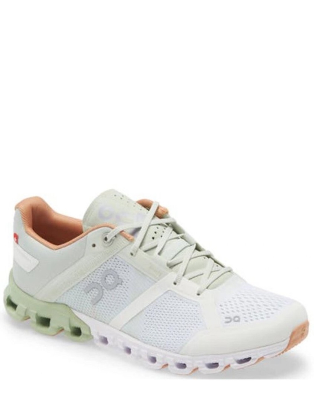 On Running Cloudflow Women's Running Shoe in Pale Mint and Tan Size 7.5